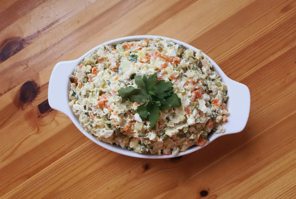 Traditional Russian Recipes – Olivye Salad (Oливье cалат)